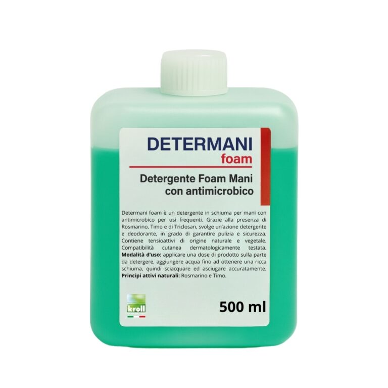 Detergente antibatterico mani corpo in schiuma Determani foam Kroll
