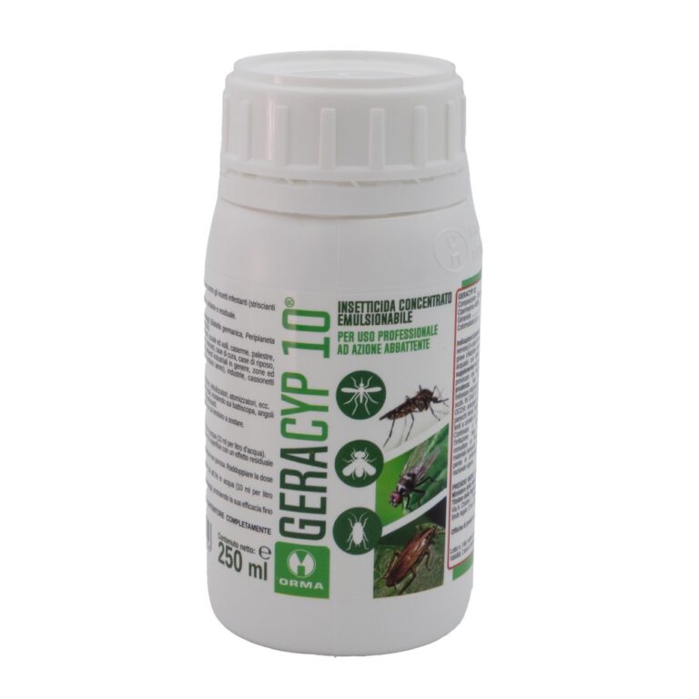 Insetticida concentrato Cipermetrina Geraniolo Geracyp 10 Orma