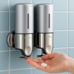 Dispenser detergente doccia da parete doppio