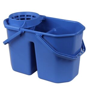 Secchio Rettangolare Axis Line Deluxe 25L Con Manico, 34,5x36x34 Cm, Blu, Ideale Per Carrelli Pulizia Professionale